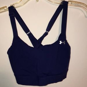 Cross over sports bra navy blue